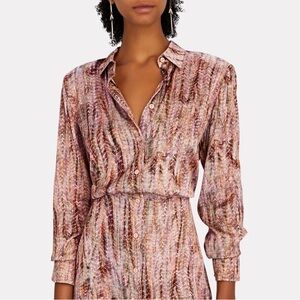 ALEXIS INTEMIX EXCLUSIVE "CIANDRA" ABSTRACT PRINT BOHO SHIRT DRESS XS